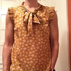 Cute cotton floral blouse from Anthropologie