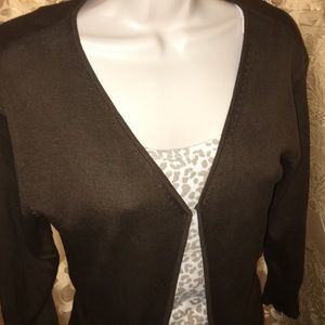 Clio 3/4 sleeve silk blend cardigan