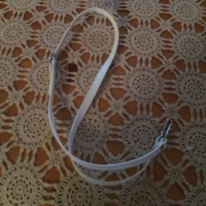 Leather white purse shoulder strap NWOT