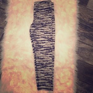 Striped workout capris