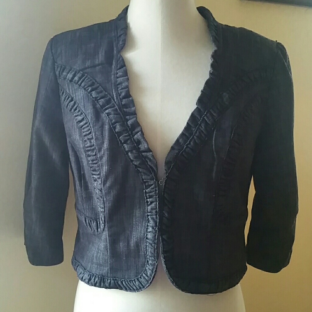 BCX Black Light Denim Blazer