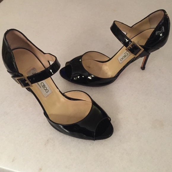 Jimmy Choo Shoes - Patten Leather Mary Janes open toe Jimmy Choo Heel