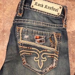 Used rock revival jeans