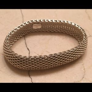 Tiffany & Co Somerset Mesh Bangle Stirling Silver