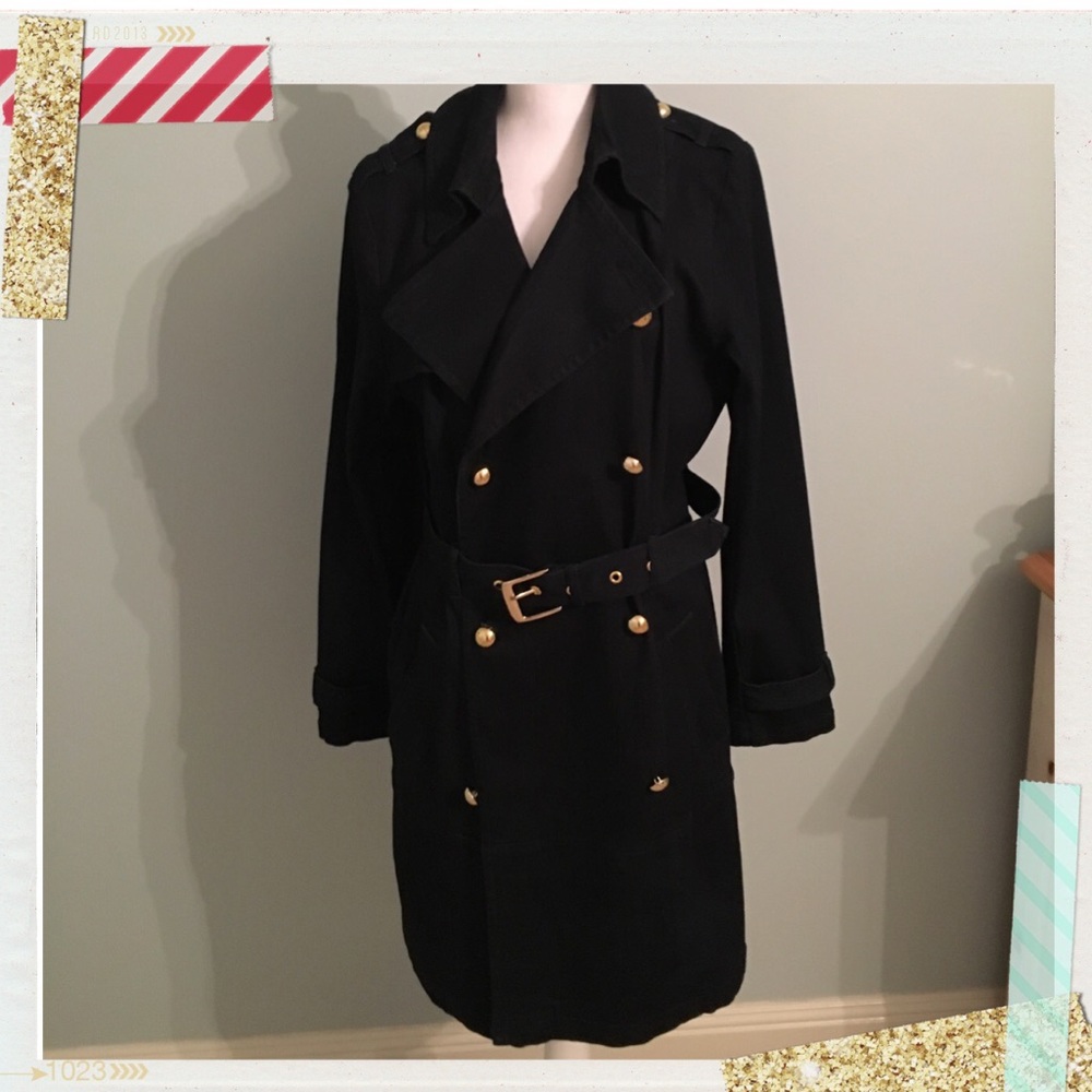 NWOT INC Denim Trench Coat