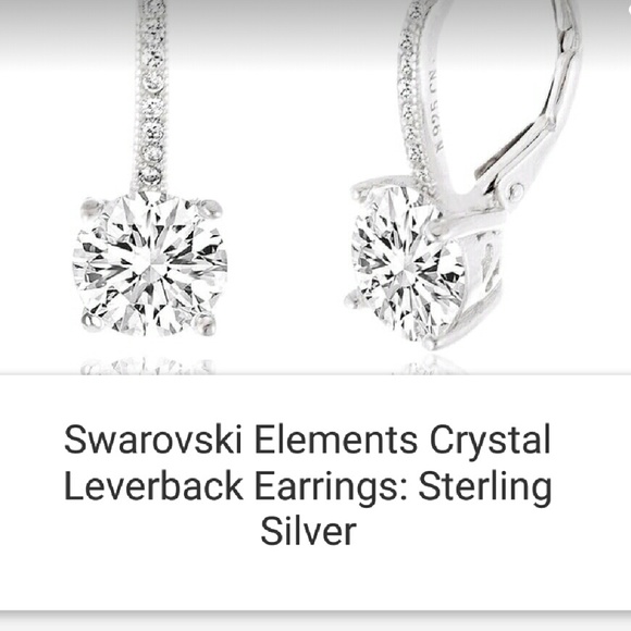 Jewelry - Sterling silver Swarovski GORGEOUS!!! Earings