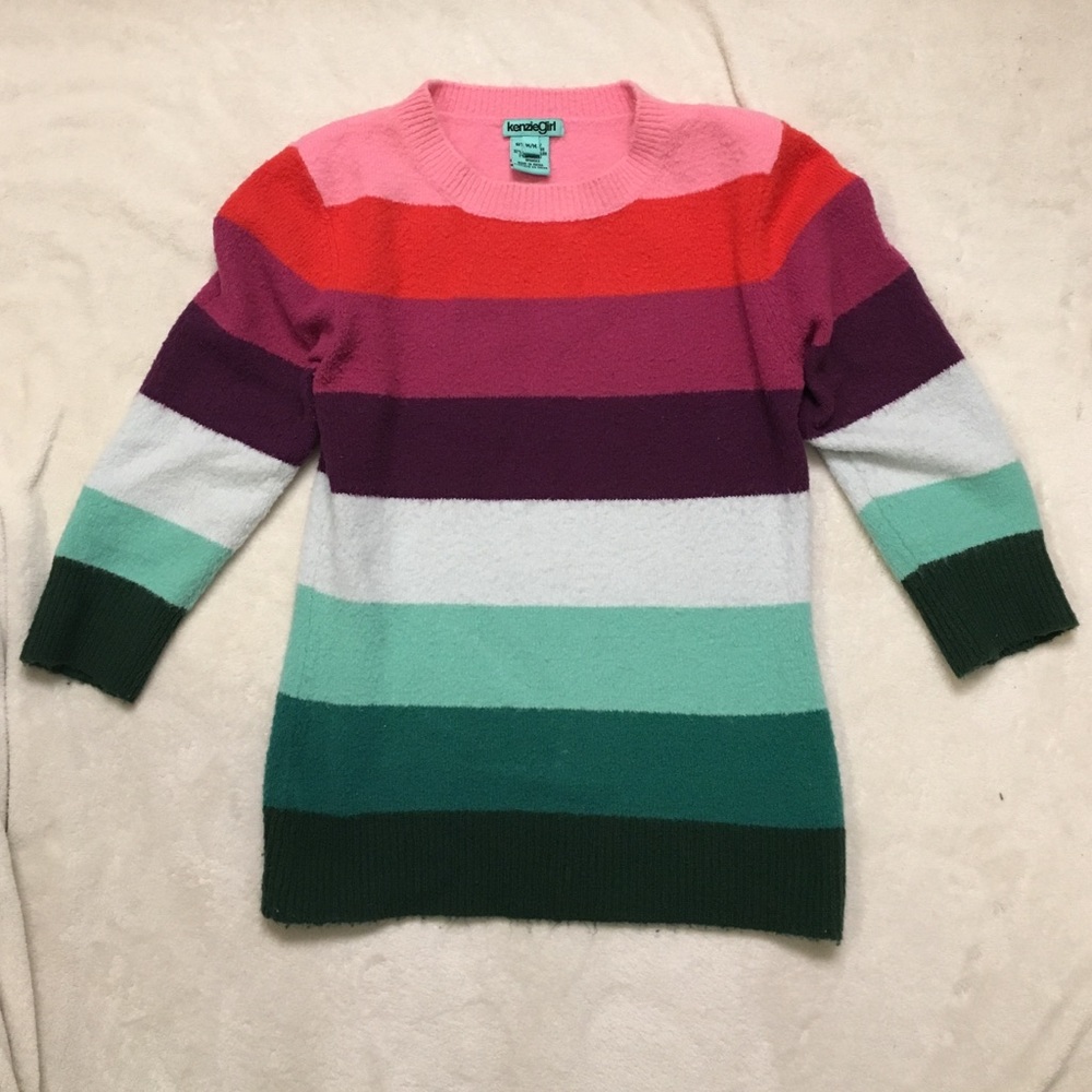 🎊Sale🎊KenzieGirl Multi color 3/4 Sleeve sweater.