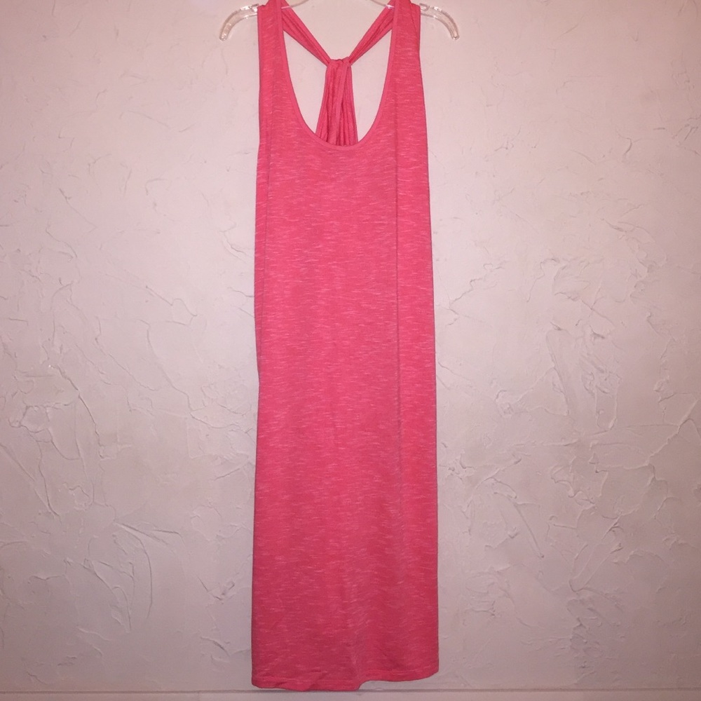 Anthropologie Tank Top T-Shirt Dress - Coral