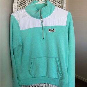 Pink brand pull over zip up.