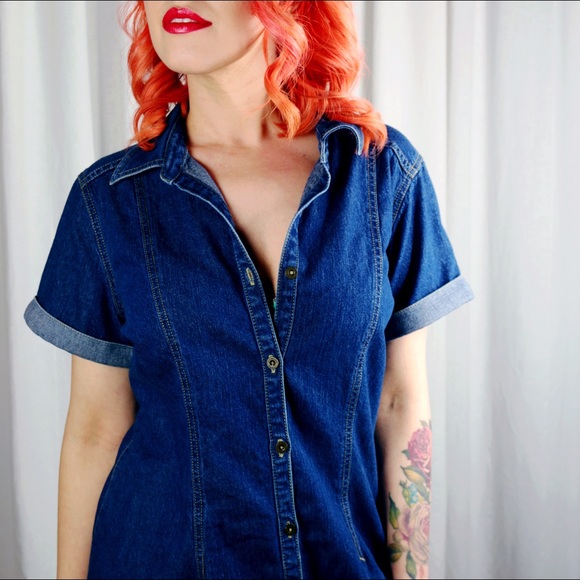 Dresses - HALF OFF SALE | Denim Button Front Dress Dresses - HALF OFF SALE | Denim Button Front Dress