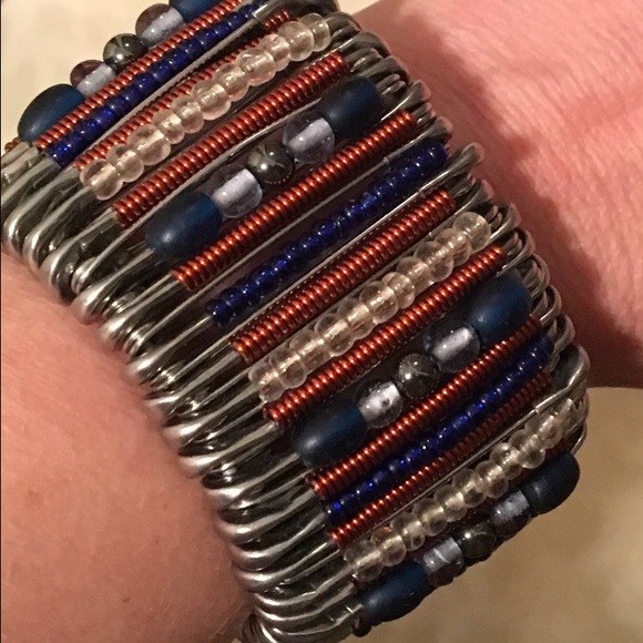 Vintage Safety Pin Bracelet - Picture 2 of 4