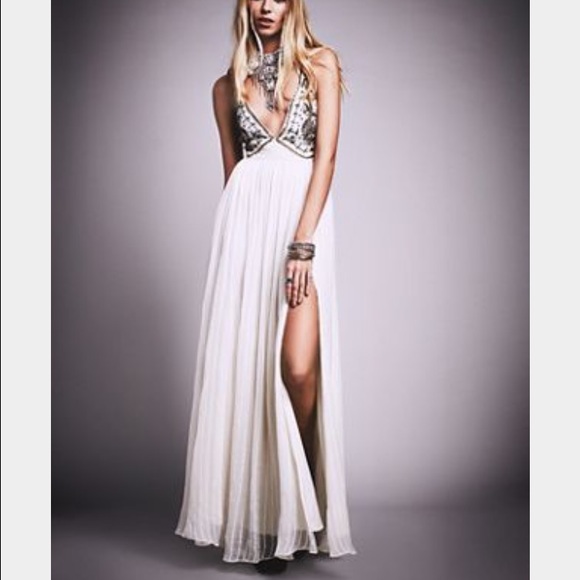 Free People Dresses & Skirts - Free people ivory golden dawn maxi