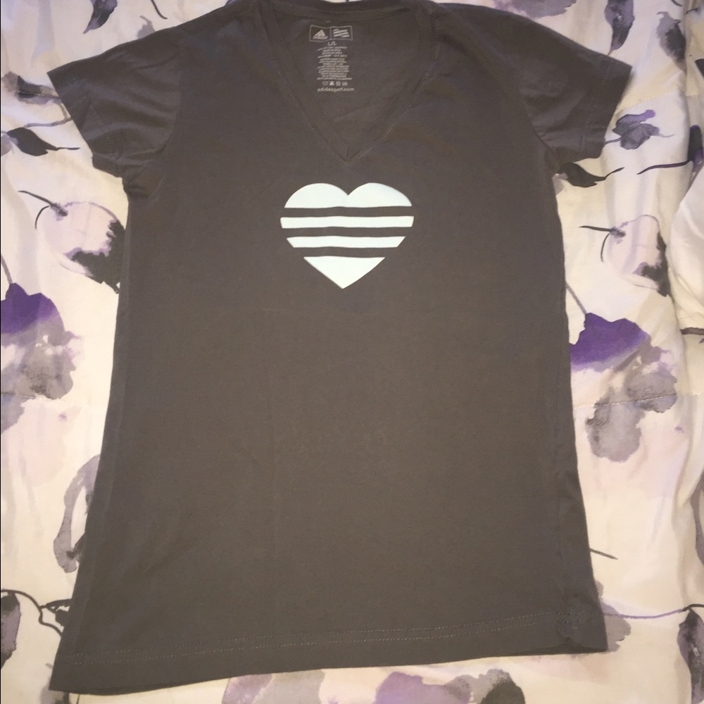 Adidas heart logo tee