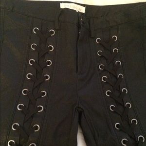 Front lace up pants