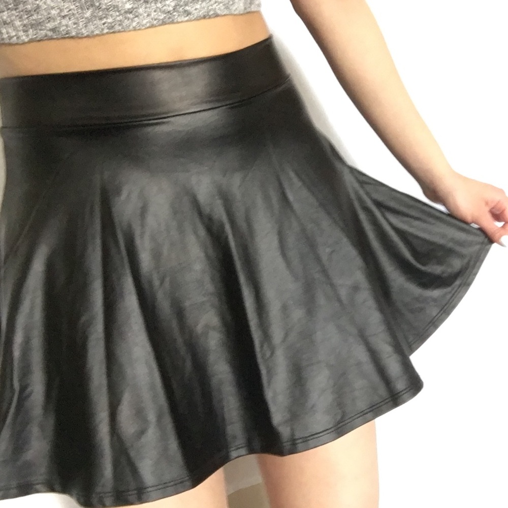 Skater Pleather Skirt. Sz Medium