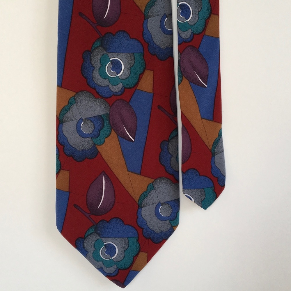 Vintage flower silk tie🌷😍