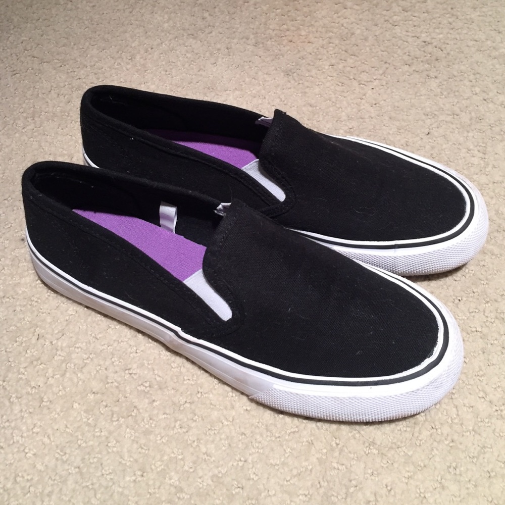 Black slip on shoes