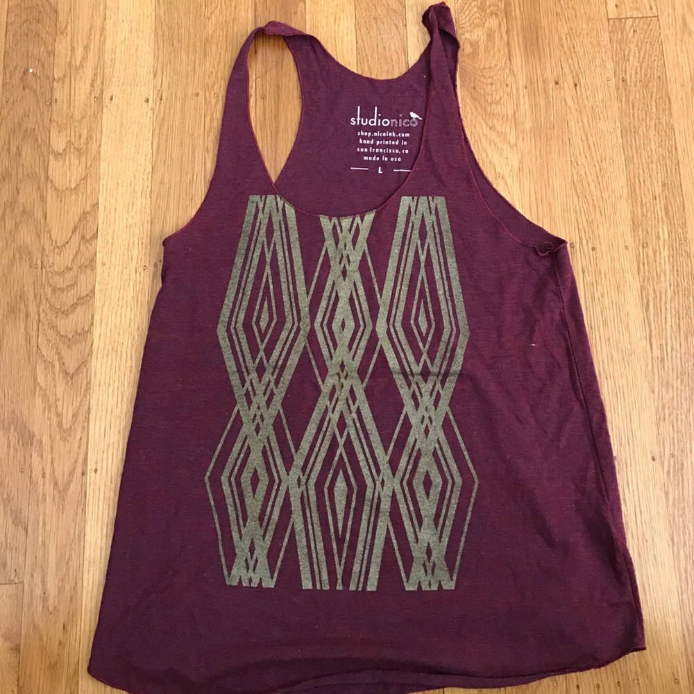 Women's screen printed tank