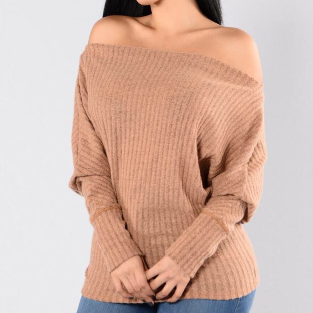 Off the shoulder sweater top