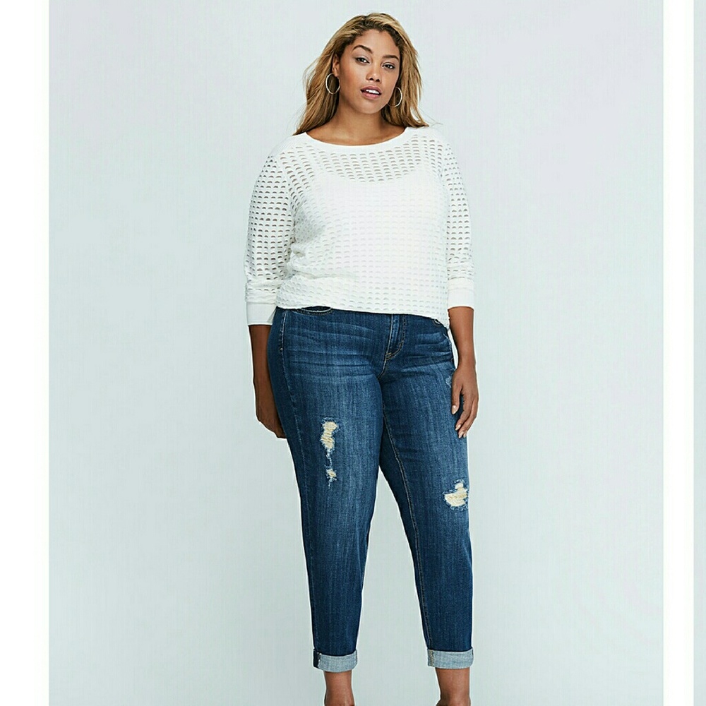 Denim patchwork jeans