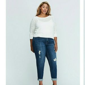 Denim patchwork jeans