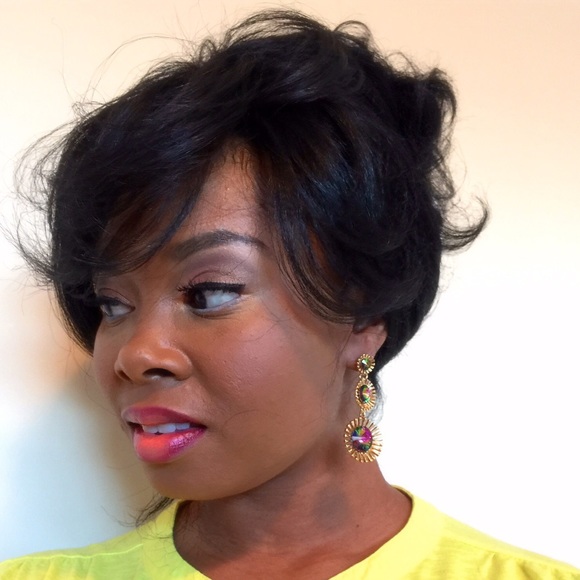 Tiered Sparkle Statement Earrings - Picture 4 of 4