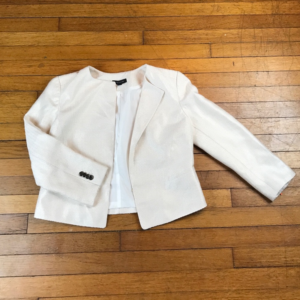 Cream and sparkles Ann Taylor blazer