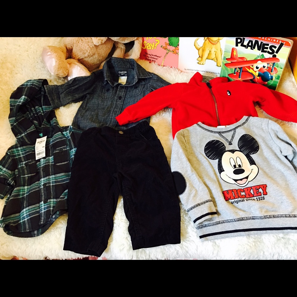 🆕💙9M LOT✨2shirts 2sweaters 1Pants Adorable! 🎊💙