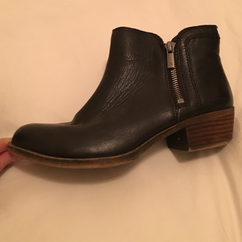 Lucky Brand Basel Flat Booties Size 6.5 Black