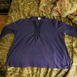 Women's plus 3x purple short sleeve top