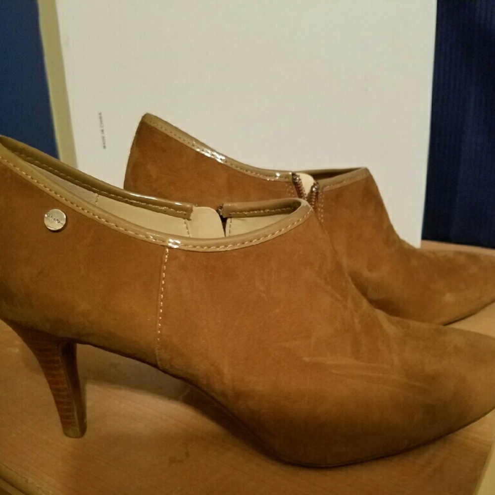Calvin Klein Taupe Suede booties