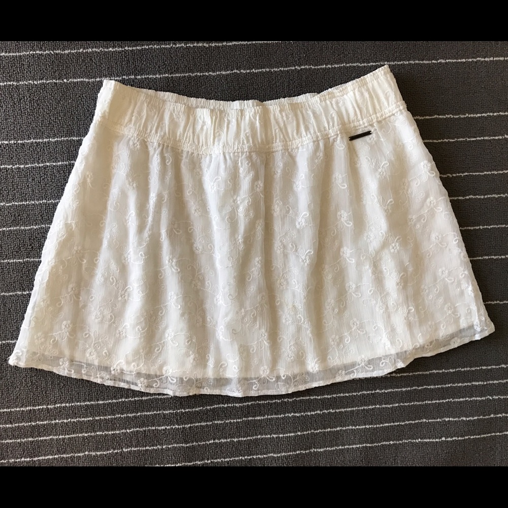 White Lace Abercrombie skirt