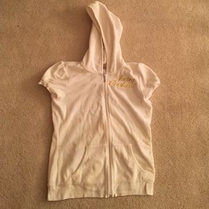 Kids short sleeve juicy track suit zip up
