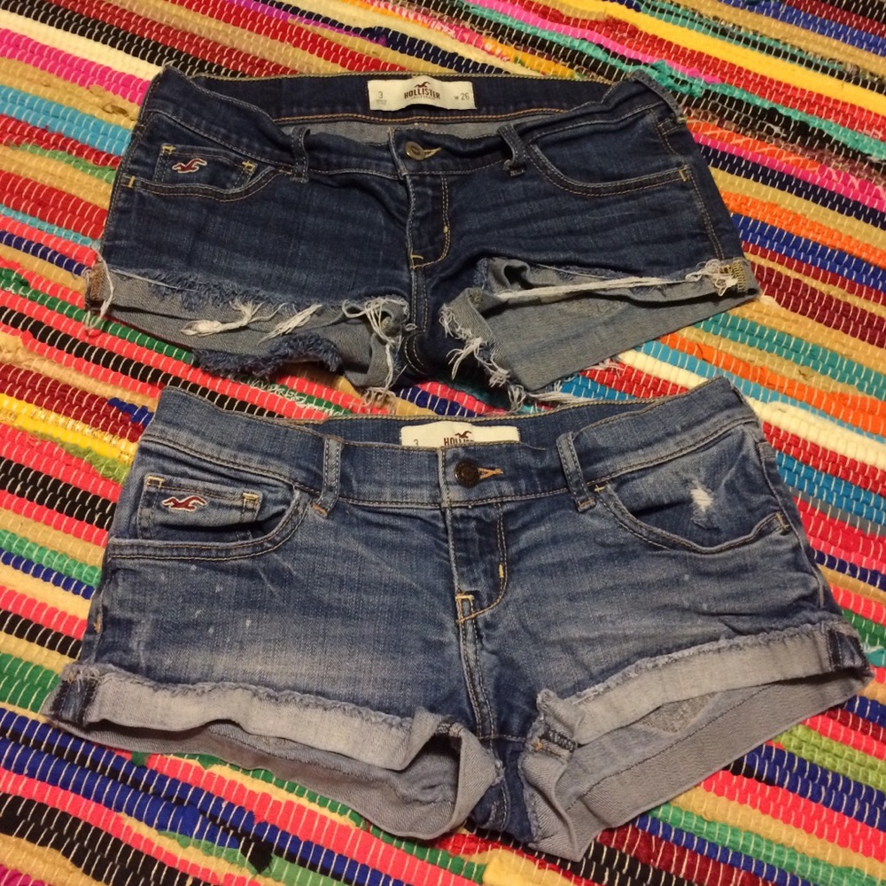 2 Hollister jean shorts