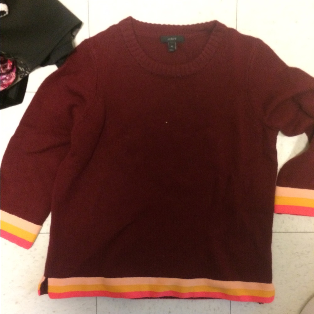 J Crew burgundy sweater size medium
