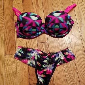 Pink Brand Bra/thong set