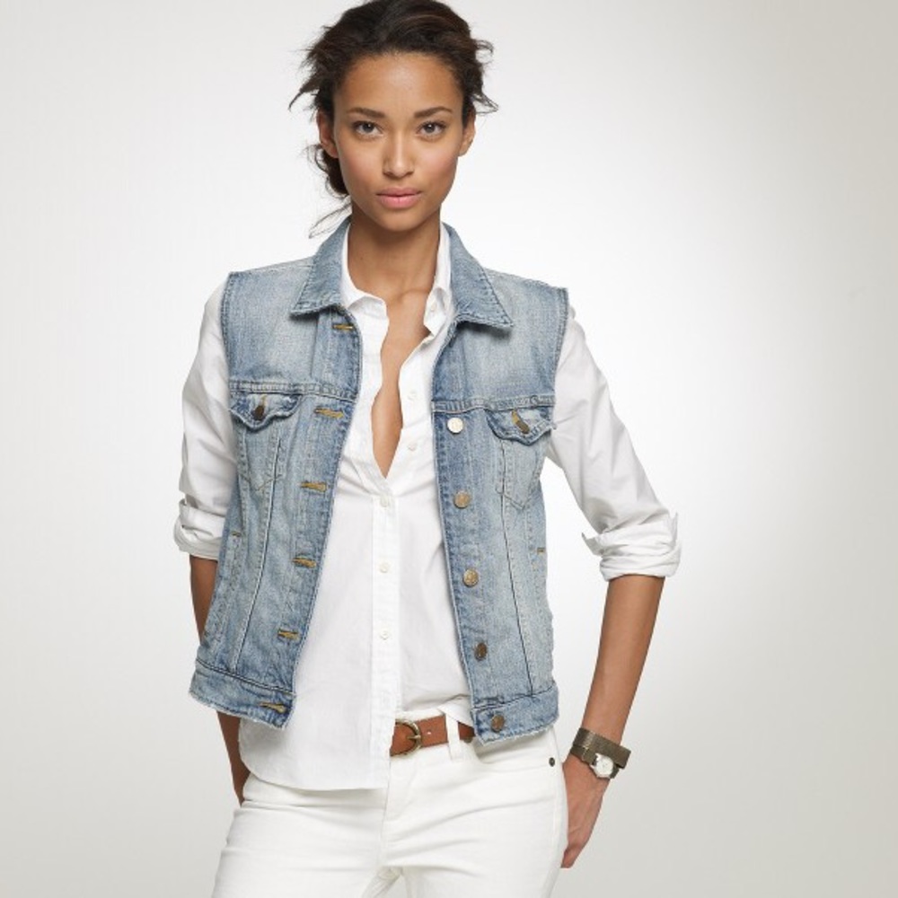 J crew denim vest
