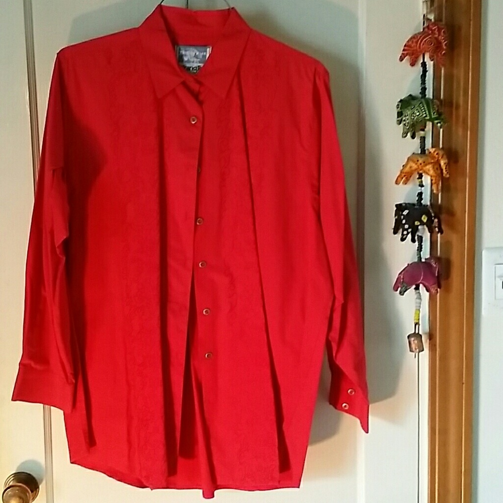 Bright red Wrangler Western shirt size 2X