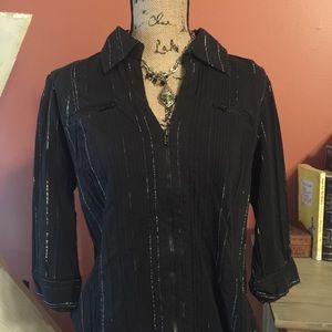 Stretch zipper top quarter sleeve