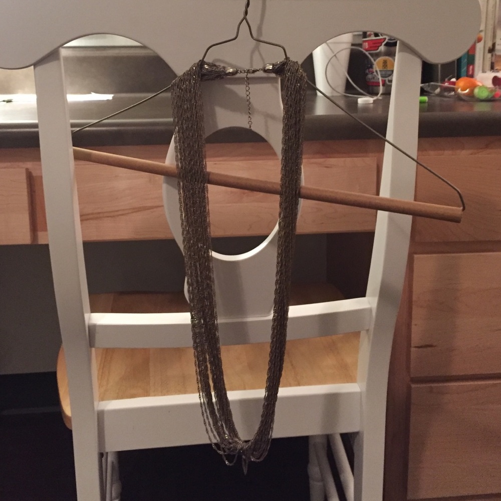 Long gold chain necklace