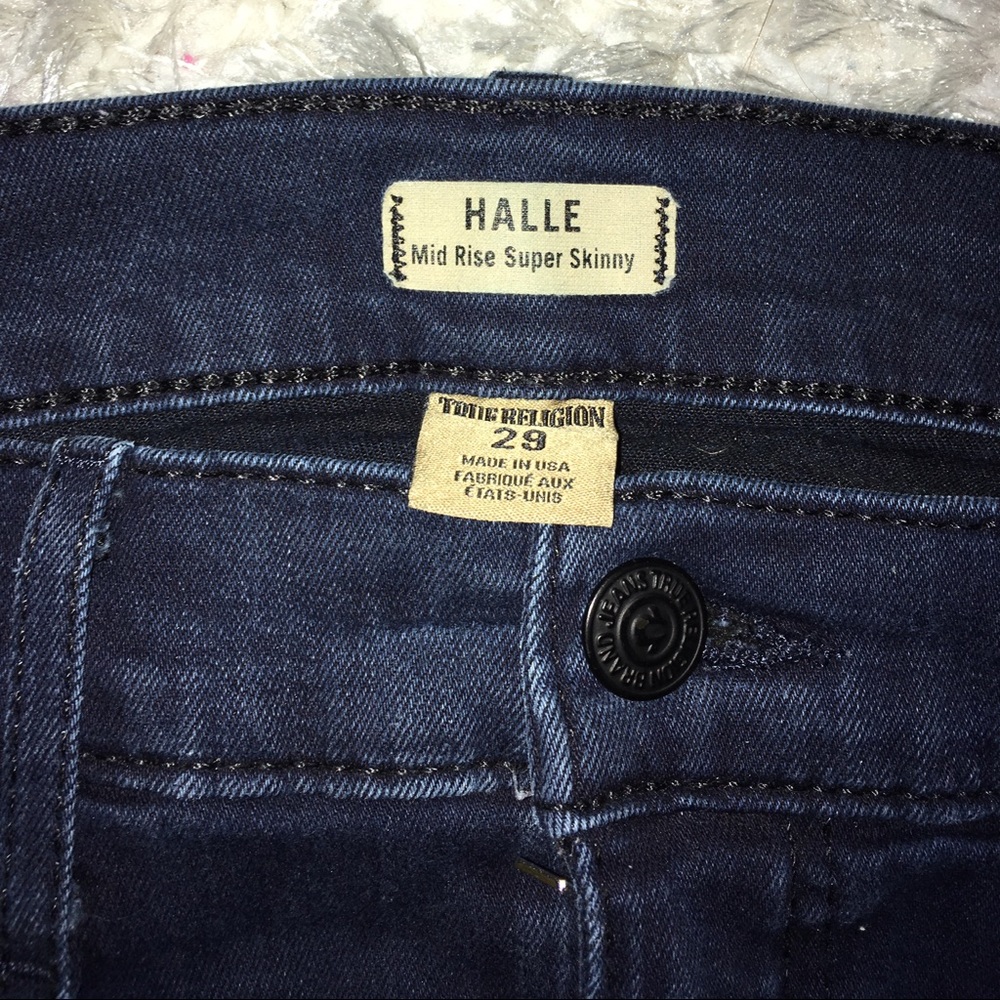 True Religion HALLE Mid Rise Super Skinny