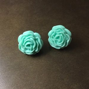 Turquoise flower earrings