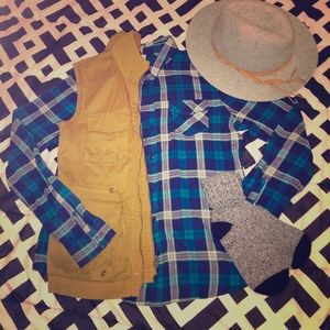 ✨Teal Plaid Flannel