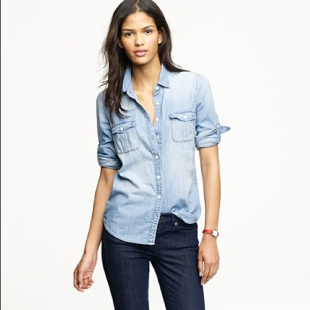 J. Crew chambray shirt, size 6