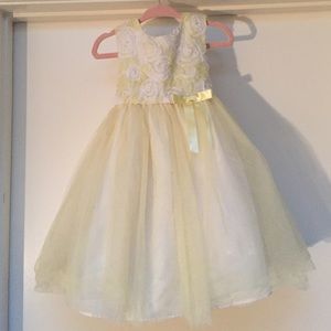 Yellow special occasion toddler dress