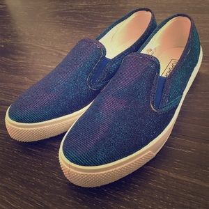 Brand NEW Topshop Glitter Blue Slides