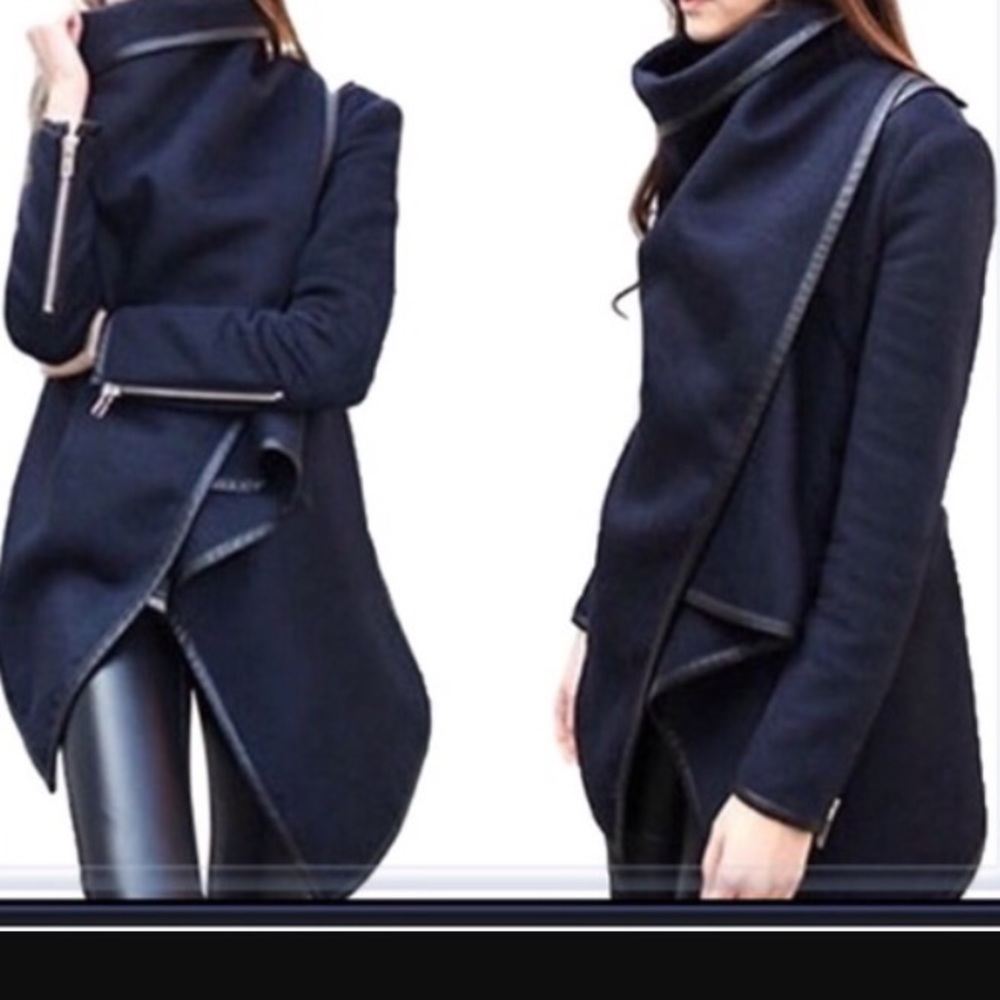 Black Wrap Asymmetrical Jacket