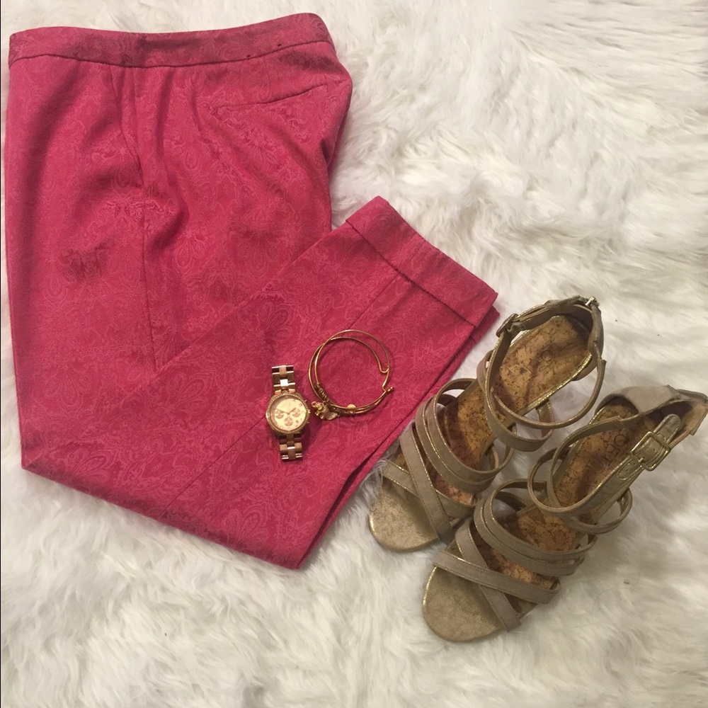 Jacquard Banana Republic crop pant
