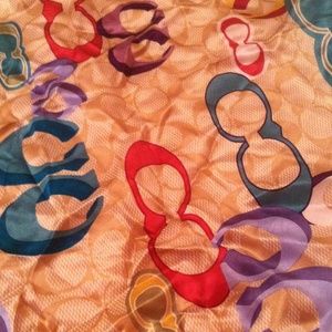 Authentic silk Coach square scarf