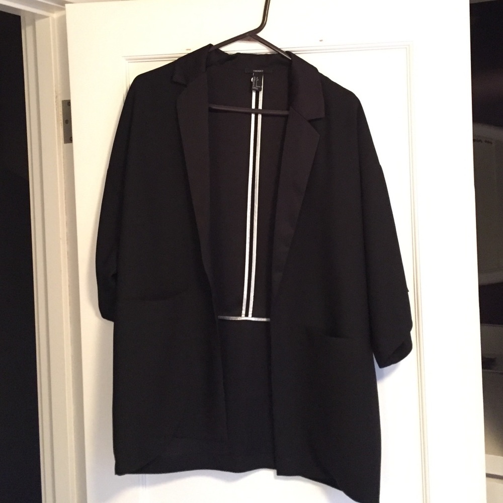 Forever 21 oversized black blazer